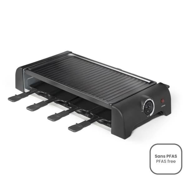 Raclettemaskin för 8 personer - LIVOO - DOC312 - 1300W - 8 personer - Avtagbar grillplåt med non-stick-beläggning - Justerbar termostat