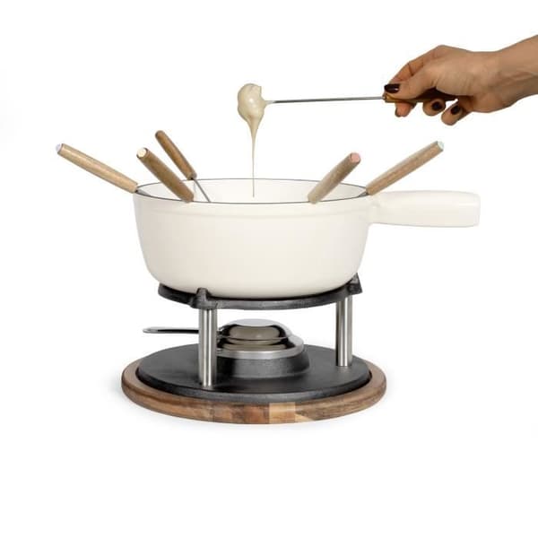 Traditionellt fondueset - LIVOO - MEN426C - 2,6L - 6 personer - Emaljerat gjutjärn - 6 gafflar - Fonduegryta lämplig för alla värmekällor
