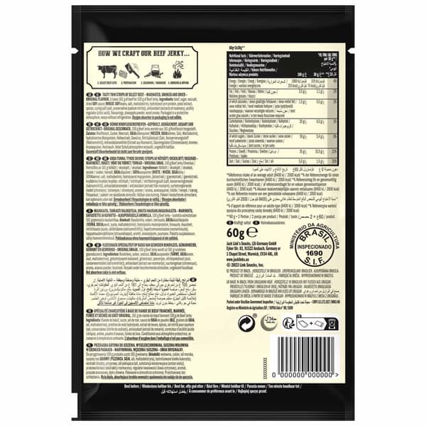 Jack Links Beef Jerky Original 60g
