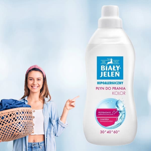 Vaskemiddel farve Hypoallergen 1l BIAŁY JELEŃ