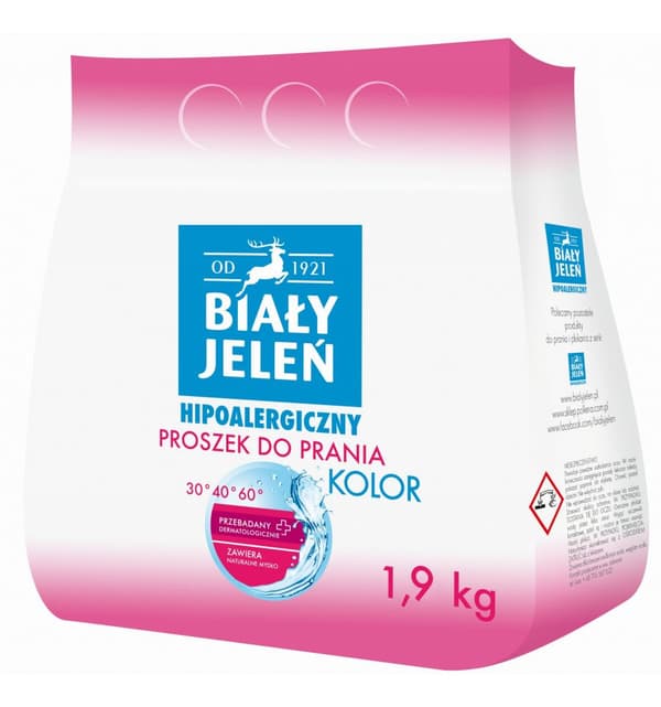 Pesujauheen väri Hypoallergeeninen 1,9kg BIAŁY JELEŃ