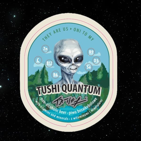 TUSHI QUANTUM Alkoholfri öl med vitaminer och mineraler 500ml / VILNIAUS