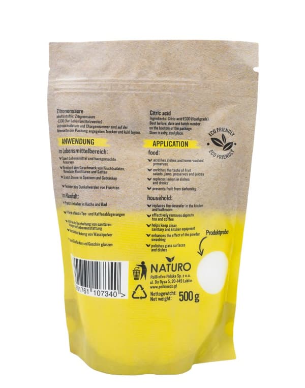 Citronsyra 500 g DE / Naturo