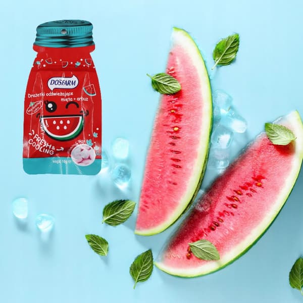 Uppfriskande dragéer MINT VATTENMELON Dosfarm 16 g