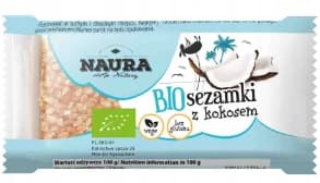 Ekologiska sesamsnaps med kokos Naura 27 g