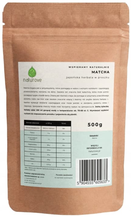 MATCHA Japansk grøn te Naturove 500 g