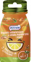 Miniatyrbild 5 av 5: Dosfarm Uppfriskande dragéer med mandarin- och mintsmak och C-vitamin 16 g