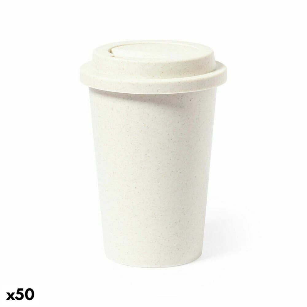 Glas med lock 141158 Naturell 450 ml (50 antal) - Vit