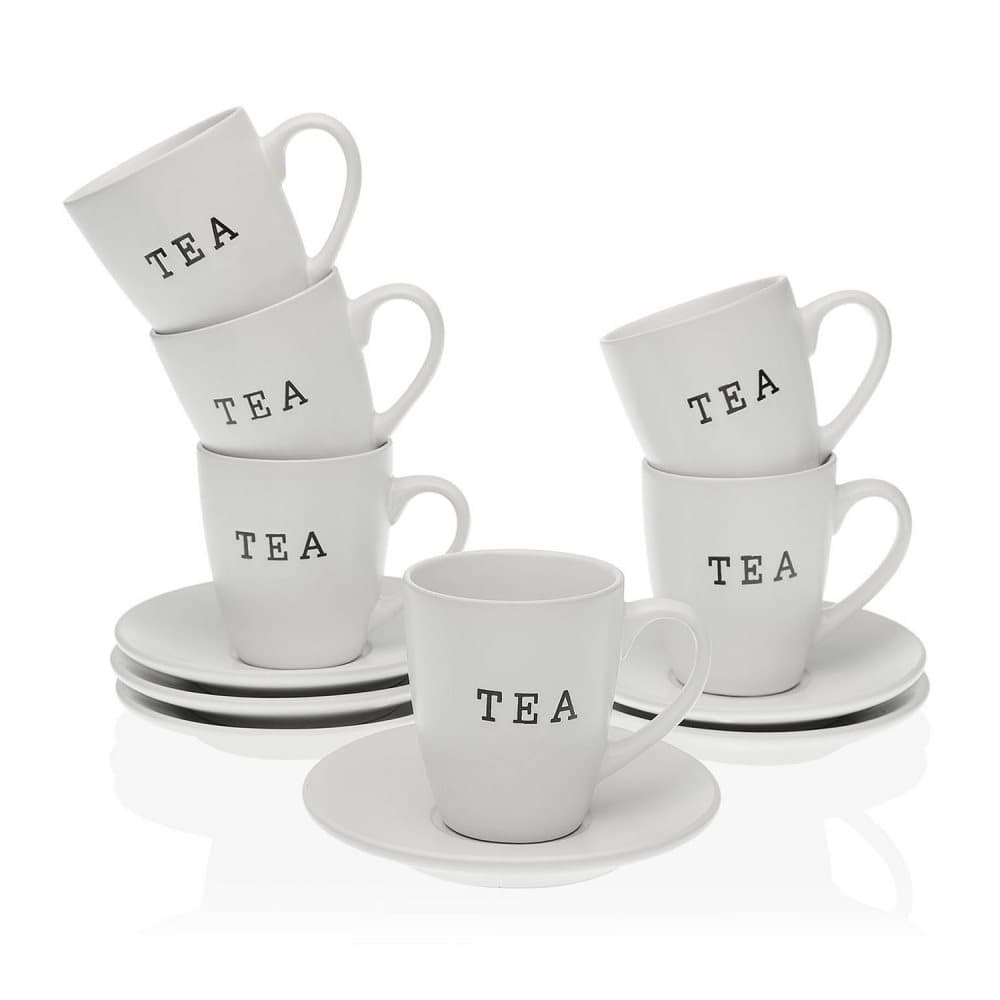 Set med kaffekoppar Versa Tea Keramik (4,9 x 7,5 x 8,5 cm) (12 Delar)