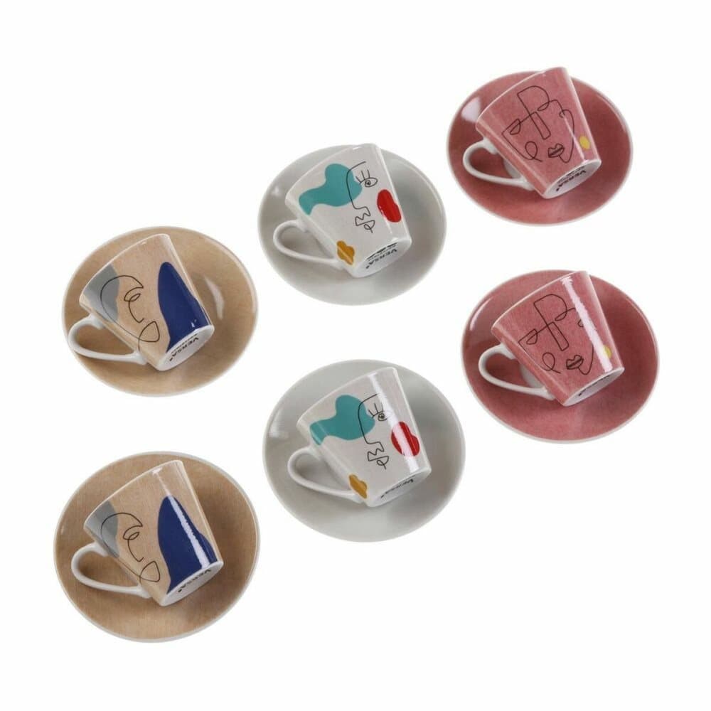 Set med kaffekoppar Versa Cloe Porslin (6 Delar) (5,8 x 6 x 5,8 cm)