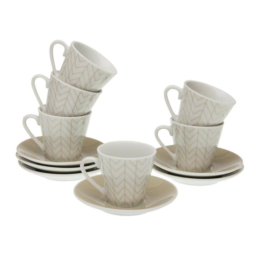 Set med kaffekoppar Versa Eris Porslin (6 Delar)