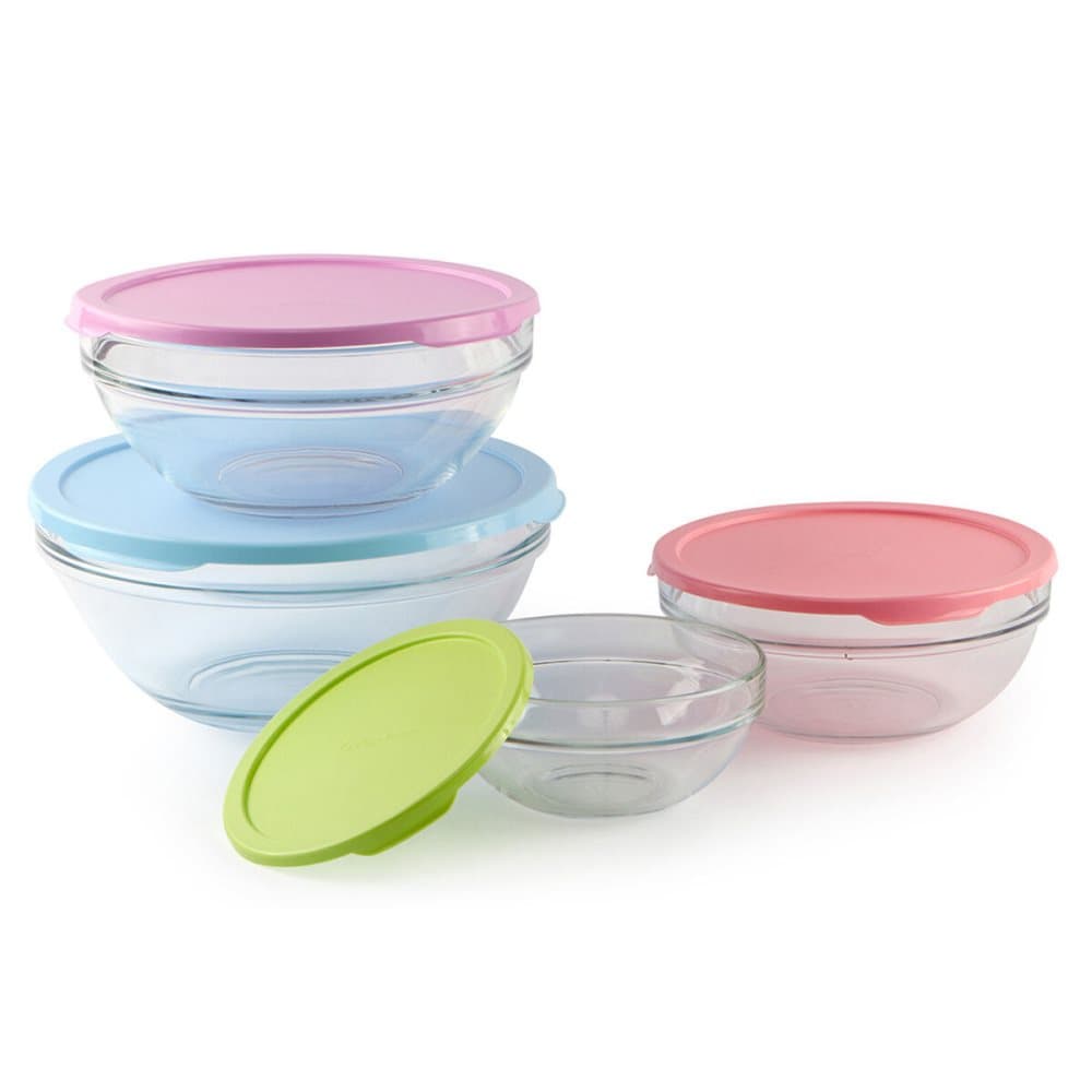 Lunchlådor, set Med lock 4 Delar Glas