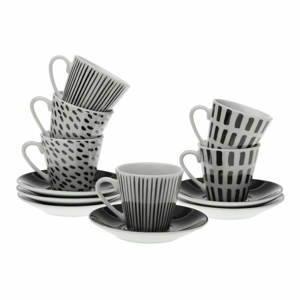 Set med kaffekoppar Versa Sarah Porslin (6 Delar) (5,8 x 6 x 5,8 cm)