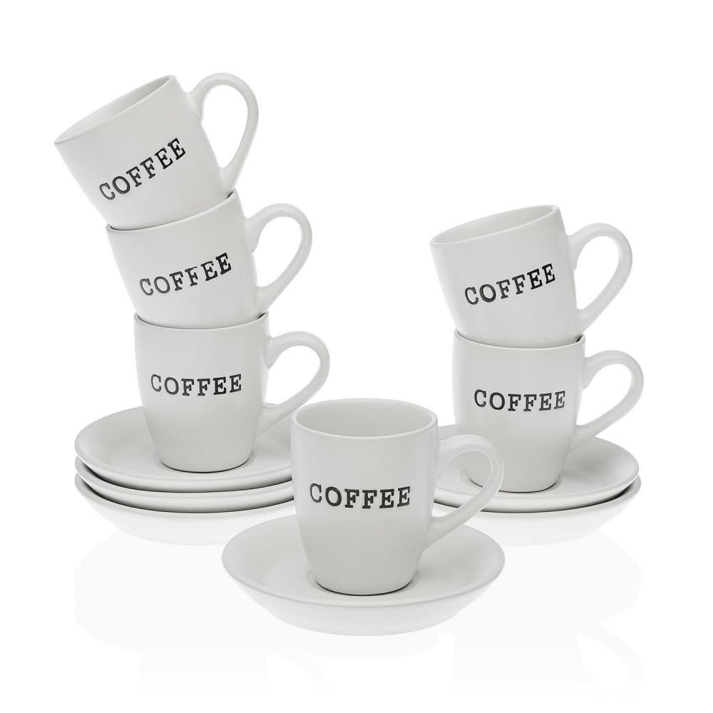 Set med kaffekoppar Versa Coffee Keramik (3,6 x 6,6 x 5,5 cm) (12 Delar)