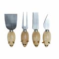 Miniatyrbillede 1 af 3: Osteknivene DKD Home Decor Sølvfarvet Natur Rustfrit stål Fyrretræ