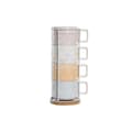 Pikkukuva 1 / 4: Osainen kahvikuppisetti DKD Home Decor Keltainen Sininen Valkoinen Punainen Metalli Bambu Dolomite 260 ml