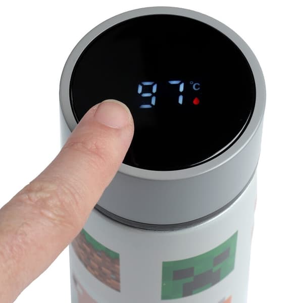 Minecraft thermos stainless steel bottle thermometer 450ml