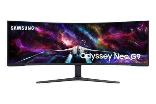 LCD Monitor|SAMSUNG|57"|Gaming/Curved|Swivel|Height adjustable|Tilt|Matte|Panel VA|7680x2160|32:9|240Hz|1 ms|Speakers|Colour Black / White|LS57CG952NU musta, Valkoinen