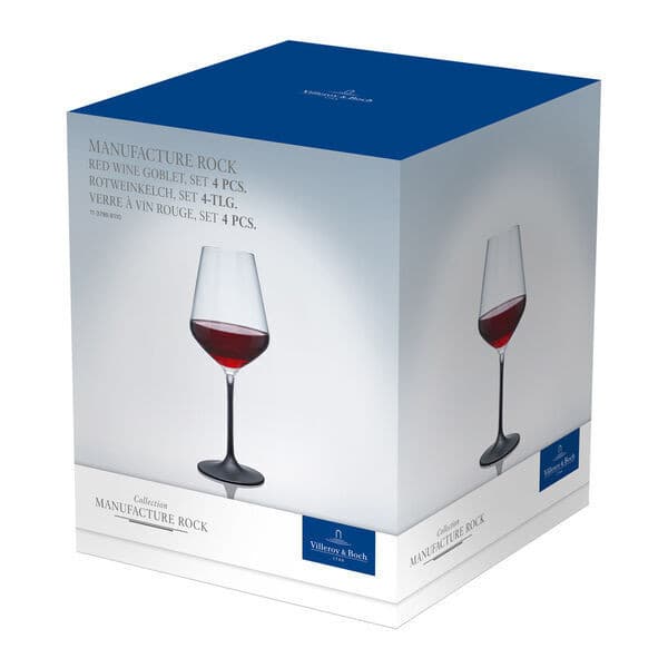 Villeroy & Boch Manufacture Rock -punaviinilasi, 4 kpl