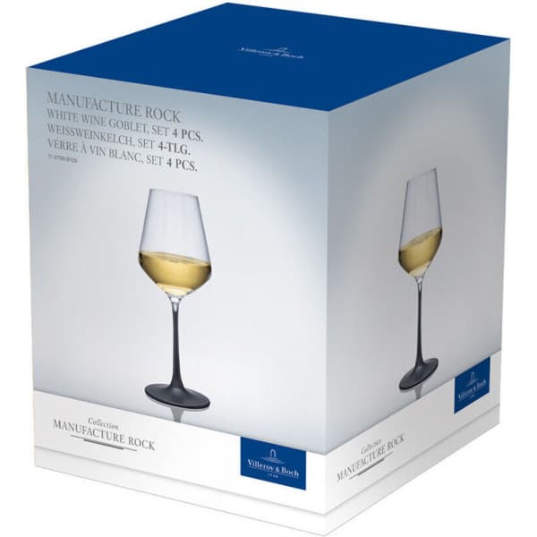Villeroy & Boch Manufacture Rock -vitvinsglas, 4 st