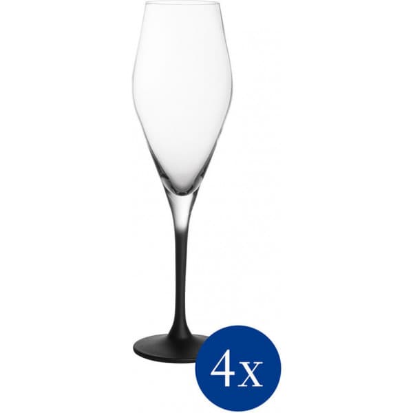 Villeroy & Boch Manufacture Rock -champagneglas, 4 stk.