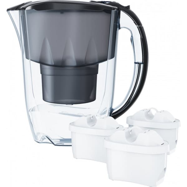 Aquaphor Amethyst MF+ vattenreningskanna, 2,8 L, svart