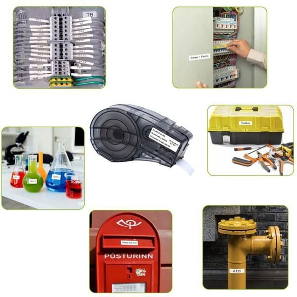 Etikettkompatibel Brady BMP21-LAB BMP21-PLUS - Vinyltejp M21-500-595 12,7mmx6,4m Phonillico®
