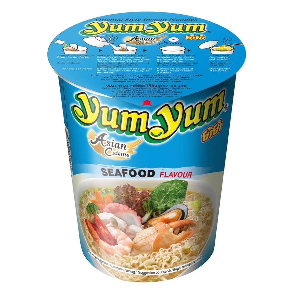 Snabbnudlar / Nudlar - Skaldjurssmak, Yum Yum (12x70g)