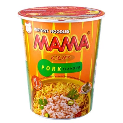Instant Noodles - Flæskesmag, Mama (12x70g)