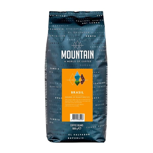 Kaffe Mountain Brasil hele bønner 1kg/ps - (6 kiloa)