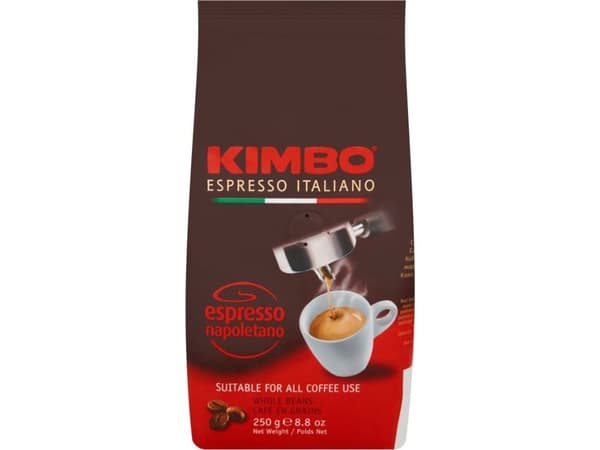 Kimbo 03KIM008, 250 g, Kahvi, Tumma paahto, Laukku