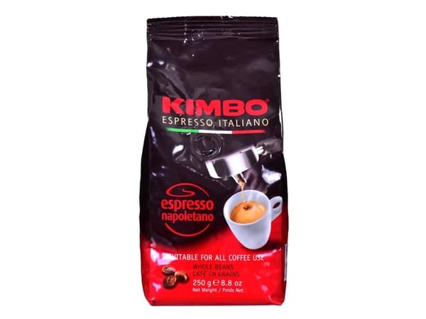 Kimbo 03KIM008, 250 g, Kahvi, Tumma paahto, Laukku