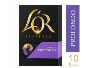 Kaffekapsel L'OR Lungo PROFONDO Styrke 8,10 pk x 10 stk/krt