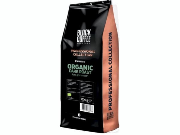 Espresso Musta Kahvi Luomu Tumma hele bønner 1kg/ps - (6 kiloa)