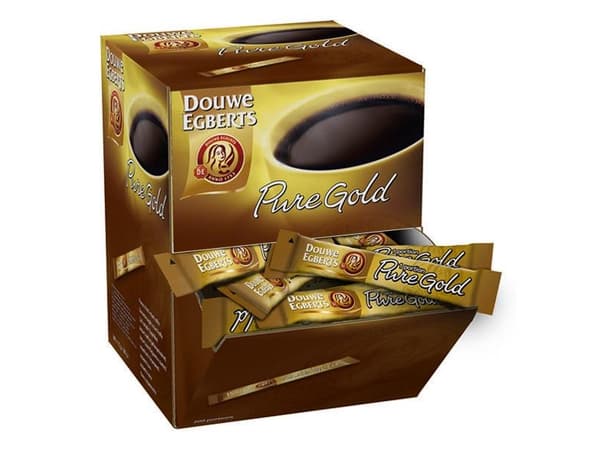 Kaffe Pure Gold Frysetørret Instant 200x1.5 gr,200 tikkua x 1,5 gr/krt