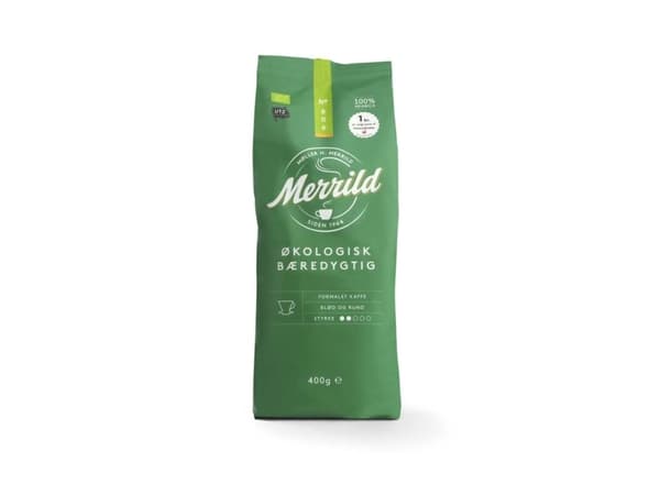 Kaffe Merrild Økologisk 400g/pose - (400 gram pr. pose x 16 poser)