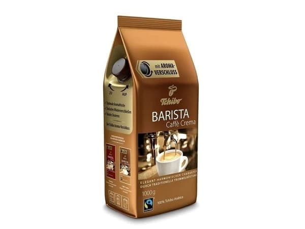 Tchibo Kawa Barista Caffe Crema 1KG ziarnista, 1 kg, Amerikano, Caffe crema, Caffe latte, Cappuccino, Kaffe, Espresso, Latte macchiato, Mokka, Ristre
