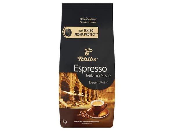 Tchibo Espresso Milano Style, 1 kg, Espresso, Ljusrostade, 1 styck