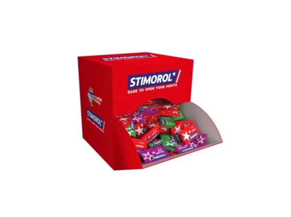 Tyggegummi Stimorol Dental Mix - 170 poser á 2 stk. i borddisplay