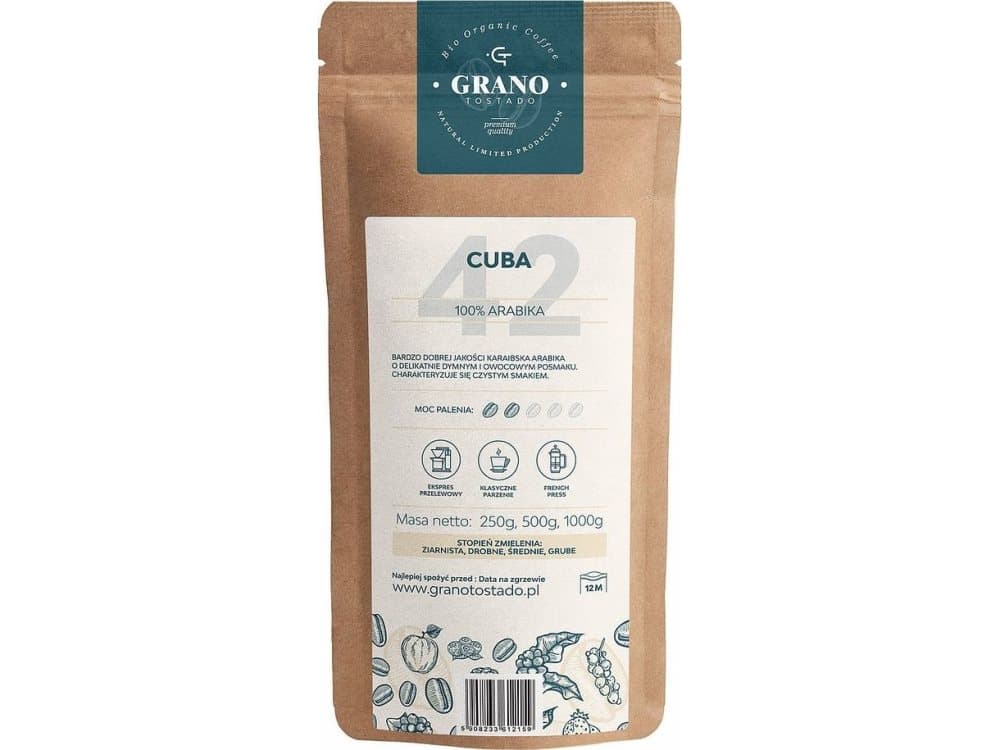 Grano Tostado Cuba, 500 g, Medelrostade, Kaffe