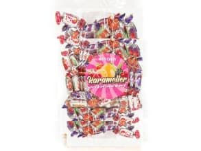 Hedelmänmakuiset karamellit 1 kg n. 140 kpl,4 ps x 1kg/krt