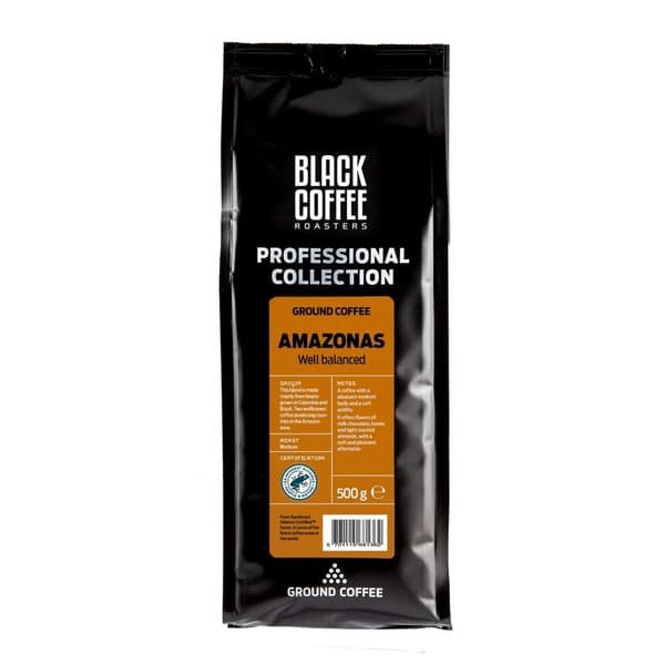 Kaffe Black Coffee Roasters Amazonas Medium Roast 500g - (500 gram pr. pose x 10 poser)