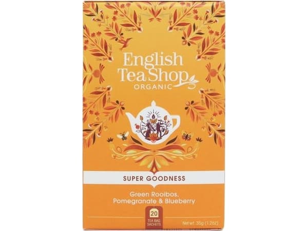 English Tea Sho Green Tea with Rooibos, Pomegranate and Blueberry (20x1.75) BIO 35 g