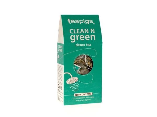 Teapigs TeaTeapigs Clean N Green Detox Tea 15 tepåsar