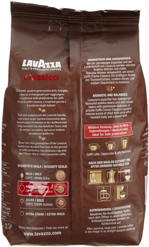 Lavazza Caffè Crema Classico - Kaffebønner - arabica, robusta - 1 kg