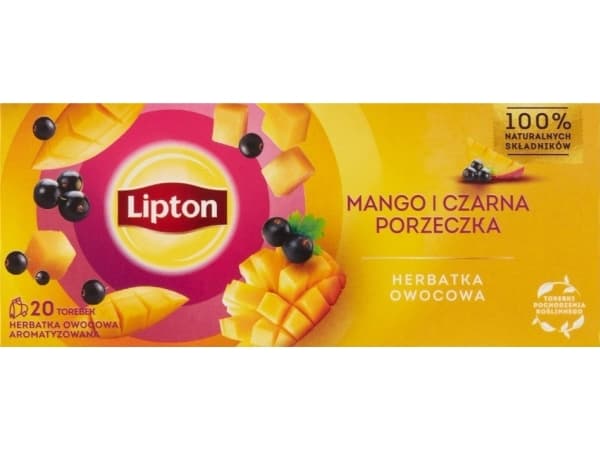 Lipton Lipton fruktte med mango och svarta vinbär 34 g (20 påsar)