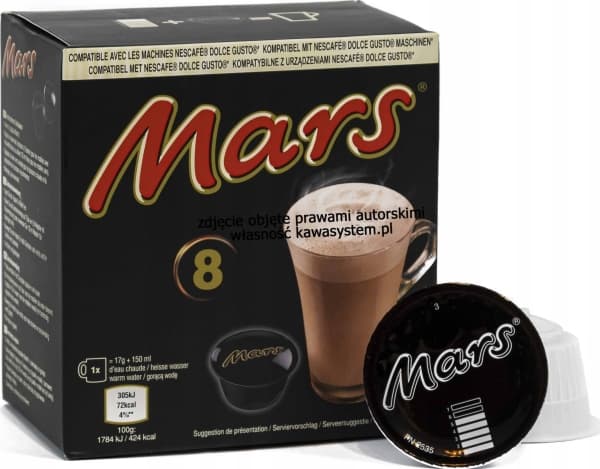 Hot chocolate pods compatible with NESCAFE(r) Dolce Gusto(r) Mars, 8 pcs.
