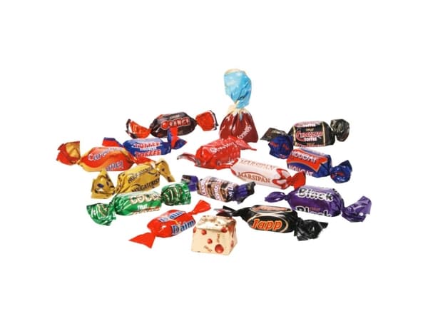 Choklad, Twist, bulkförpackning, 5 kg, ca 650 bitar.