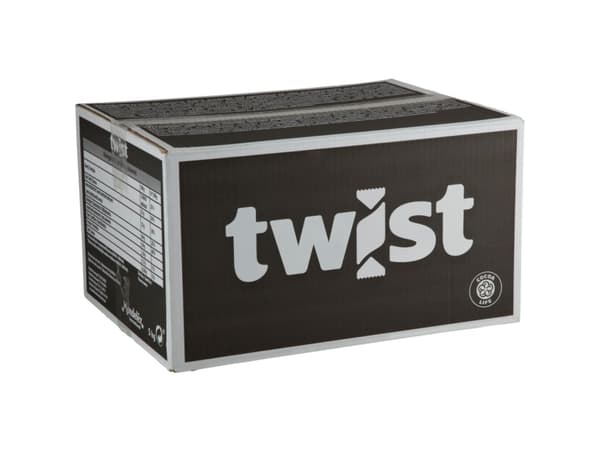 Choklad, Twist, bulkförpackning, 5 kg, ca 650 bitar.
