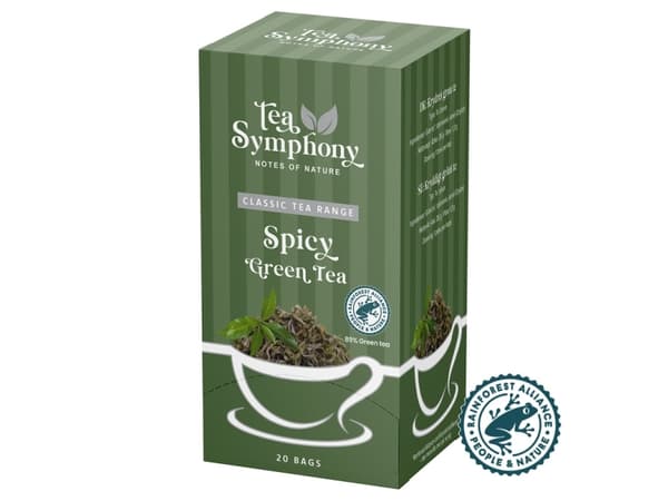 Tee, Symphony Type 1, täyttöpaino: 40 mausteista vihreää teetä, 20 kpl:n pakkaus